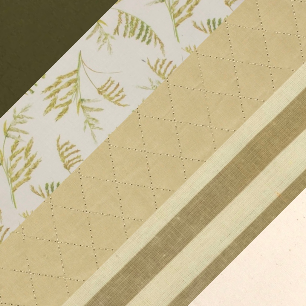 Banderole murale en tissu réutilisable - Douceur naturelle - 5 fanions