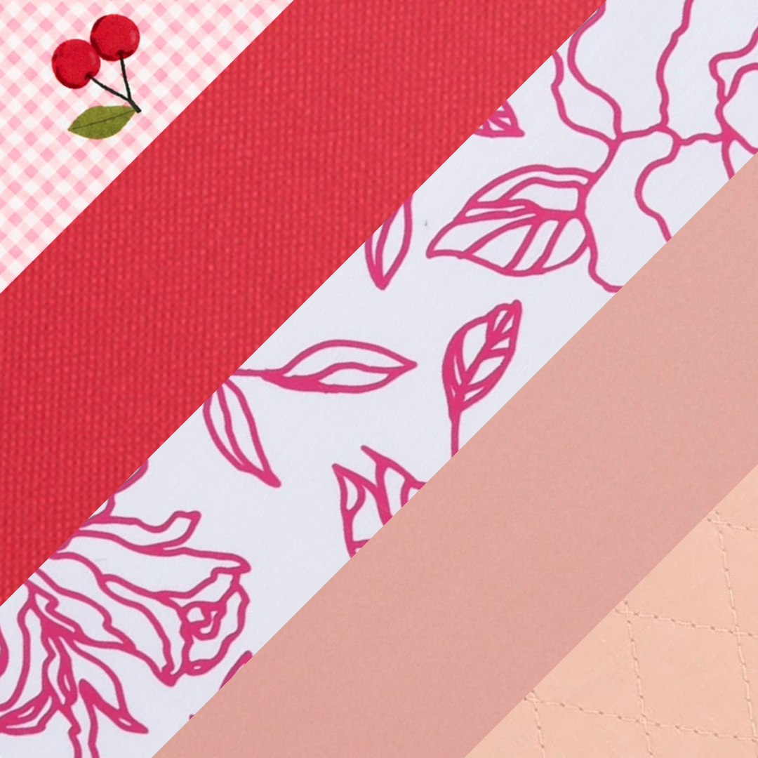 Banderole murale en tissu réutilisable - Douceur rosée - 5 fanions