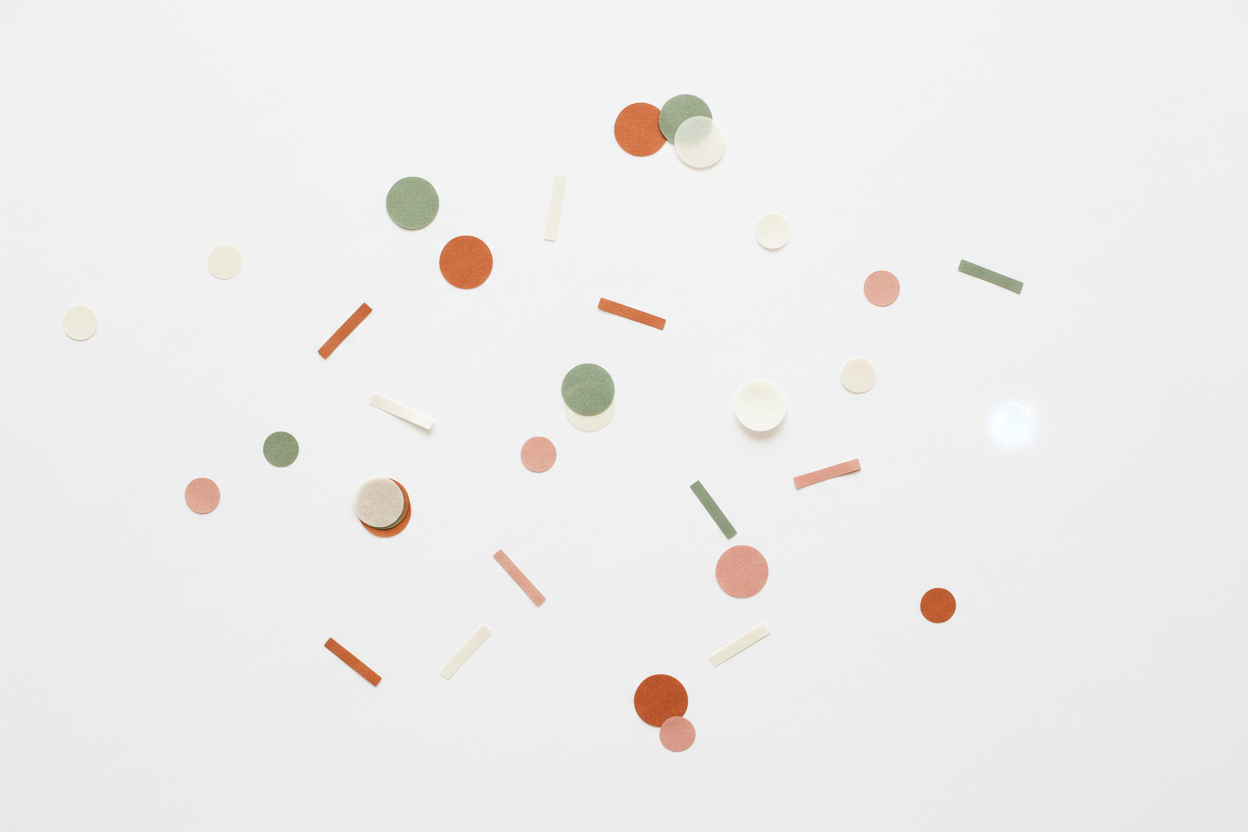 Confettis minimalistes neutres